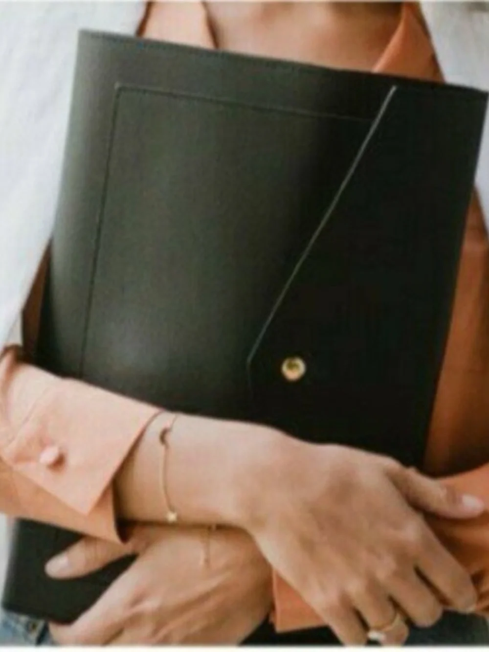 Glass Ladder & Co The Megan Portfolio Clutch in Black